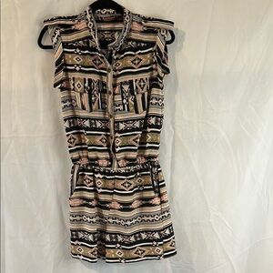 Speed Control Black and Tan Romper